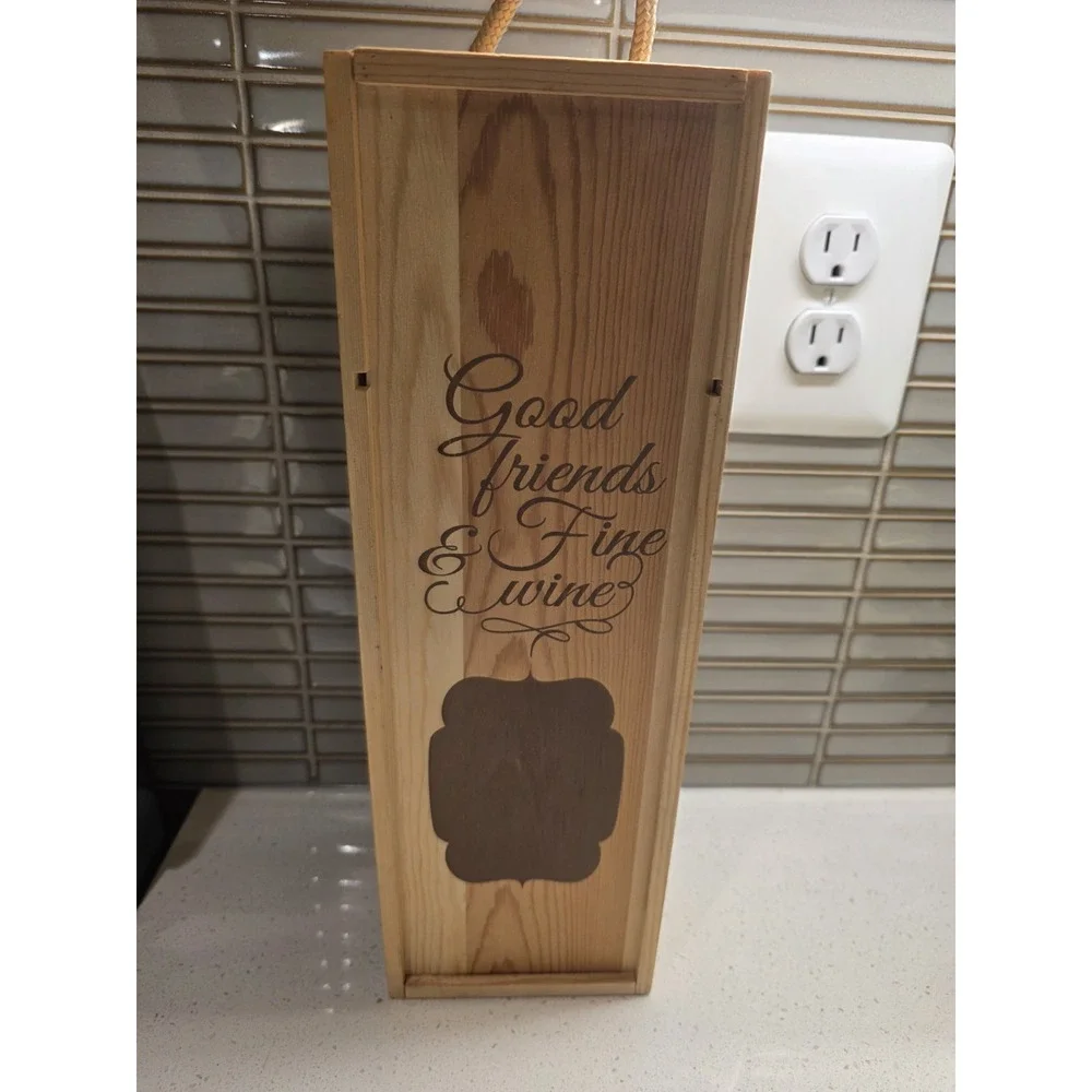 Wine Packaging Wooden Wine Box Gift Box Natural Wood Box Slide Opening